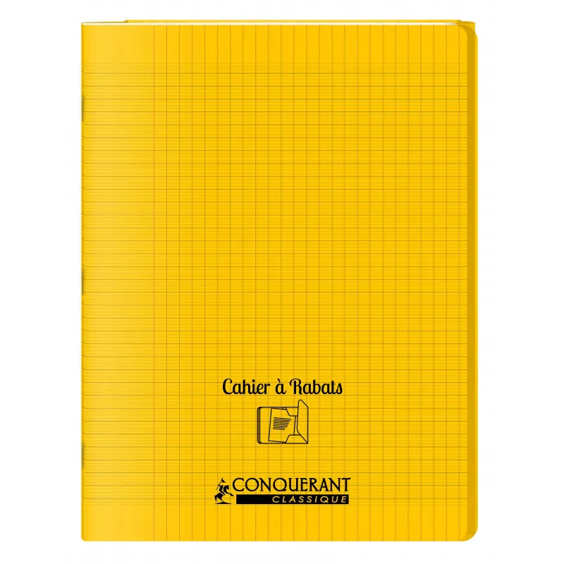 CAHIER 24*32 48P 90G POLYPRO A RABAT CONQUERANT JAUNE