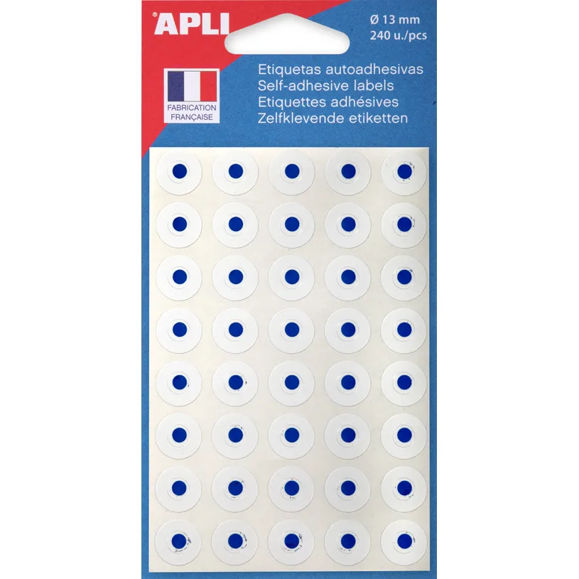 ETIQUETTE OEILLETS BLANC SCOLAIRE APLI-AGIPA 240 oeillets