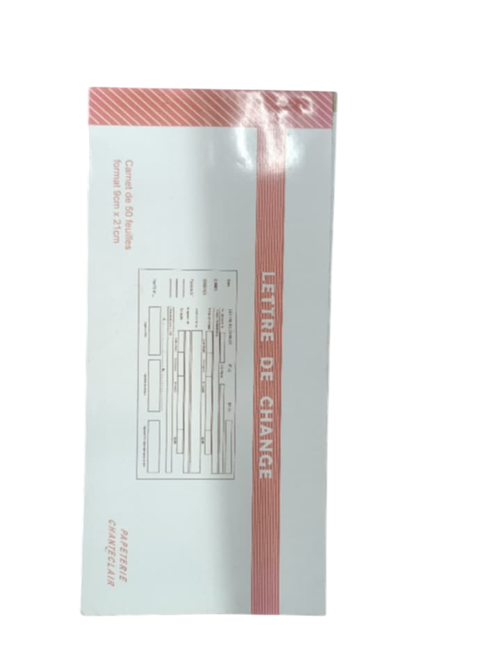 CARNET DE TRAITE LETTRE DE CHANGE