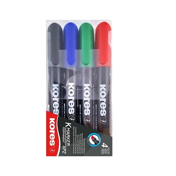 POCHETTE DE 4 MARKER PERMANENT KORES/CH