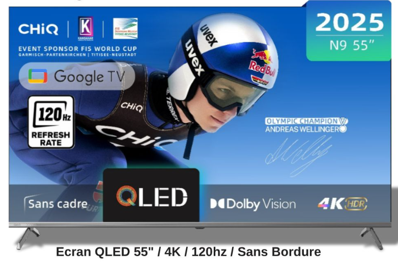 TELEVISION 55P CHIQ QLED 55QM9S-PRO