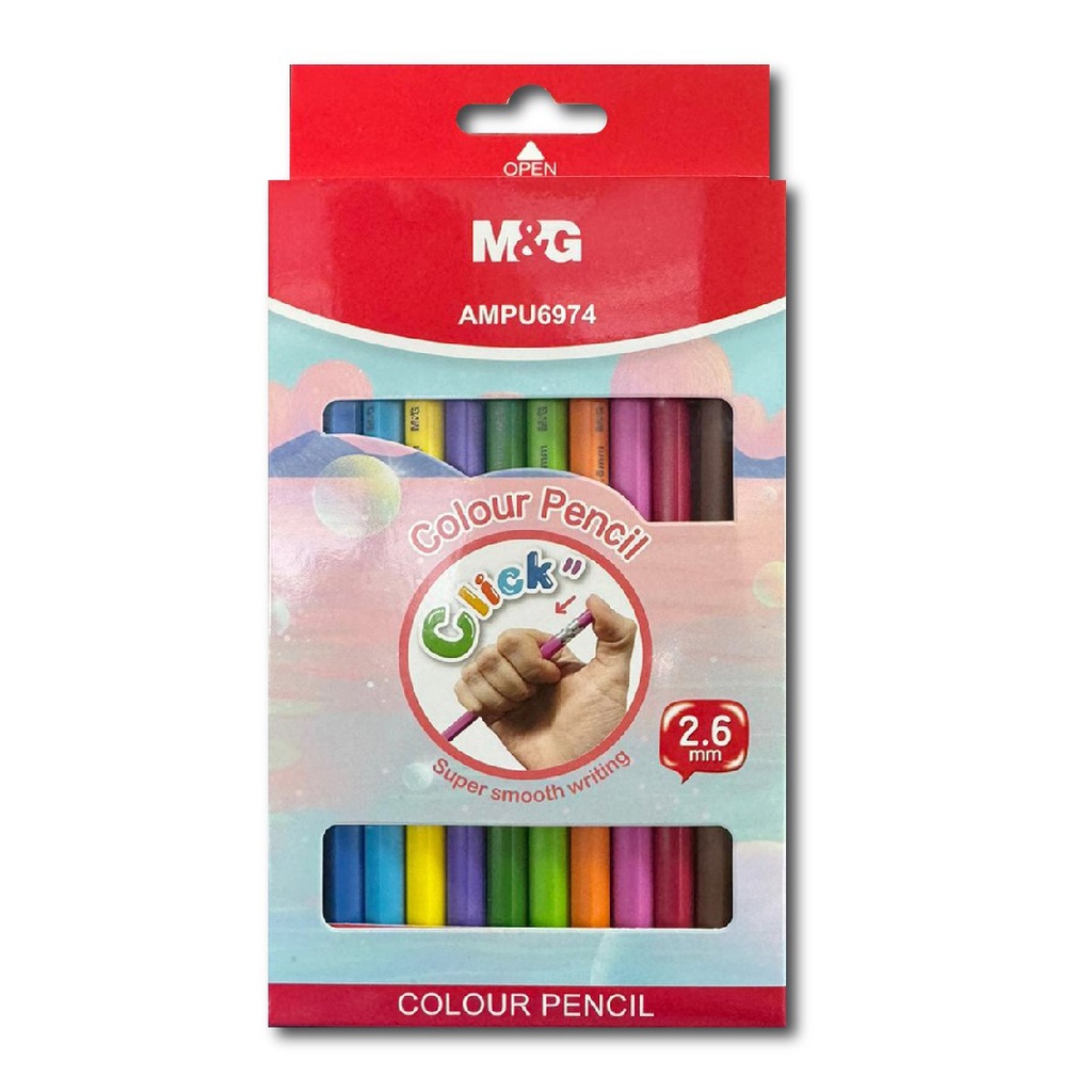 CRAYON DE COULEUR CLICK 12clrs M&G 6974