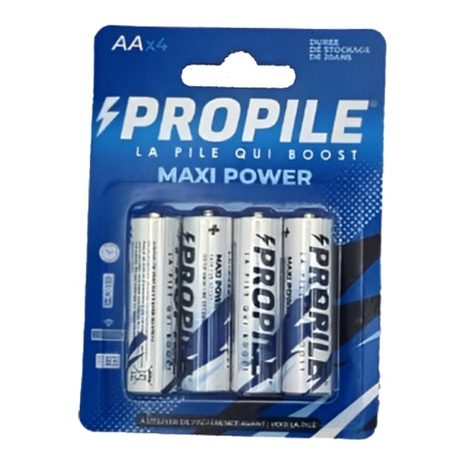 [STO:PILE-07315] PILE PROPILE MAXI POWER AA/LR06 PQT DE 4