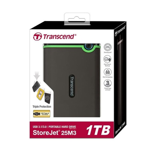 [STO:DISQ-03636] DISQUE DUR EXTERNE 2.5 1TERA TRANSCEND