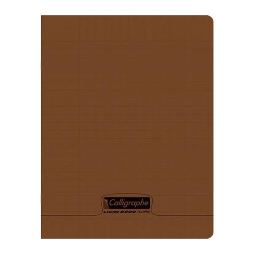 [STO:CAHI-01628] CAHIER 17*22 96P 90G POLYPRO CALLIGRAPHE MARRON 18931