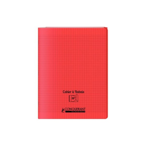 [STO:CAHI-01677] CAHIER 24*32 48P 90G POLYPRO A RABAT CONQUERANT ROUGE