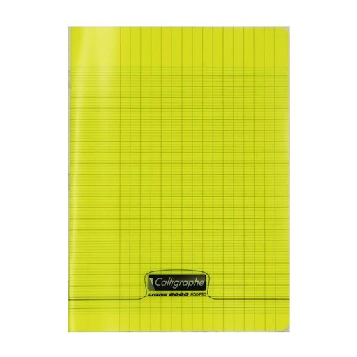 [STO:CAHI-01586] CAHIER 17*22 48P 90G POLYPRO CALLIGRAPHE JAUNE