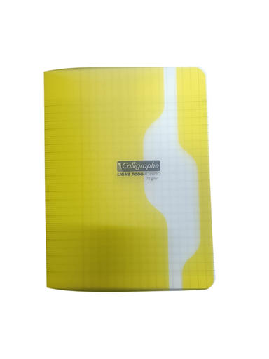 [STO:CAHI-01627] CAHIER 17*22 96P 90G POLYPRO CALLIGRAPHE JAUNE