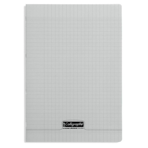 [STO:CAHI-01752] CAHIER A4 96P 90G POLYPRO CALLIGRAPHE GRIS