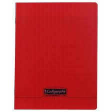 [STO:CAHI-01589] CAHIER 17*22 48P 90G POLYPRO CALLIGRAPHE ROUGE