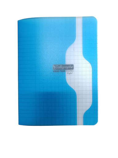 [STO:CAHI-01556] CAHIER 17*22 192P 90G POLYPRO CALLIGRAPHE BLEU