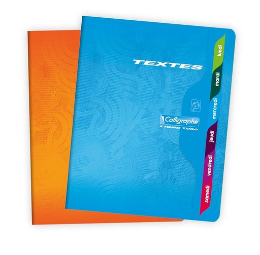 [STO:CAHI-01830] CAHIER DE TEXTE CALLIGRAPHE SANS SPIRAL 120P REF 55C