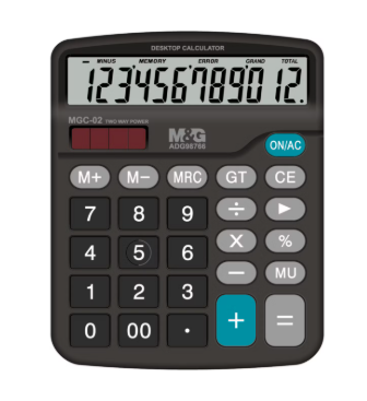 [STO:CALC-01917] CALCULATRICE M&G 12 CHIFFRES 98766