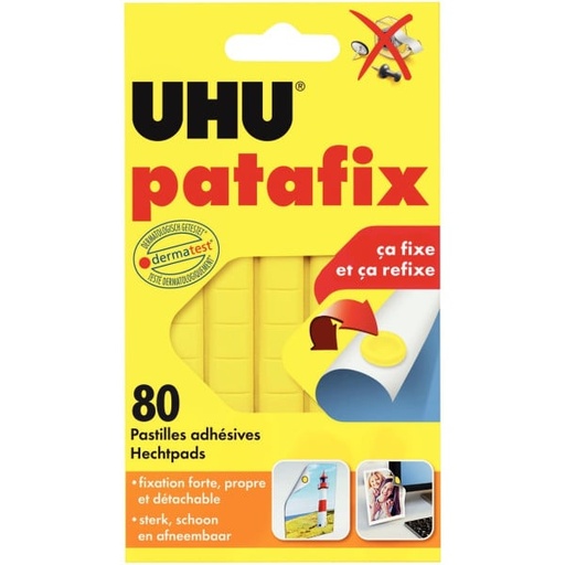 [STO:PATE-07200] PATE ADHESIVE UHU JAUNE 80 PASTILLES