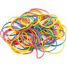 [STO:ELAS-03992] ELASTIQUE DE BUREAU COULEUR ASSORTIE BTE DE 100g