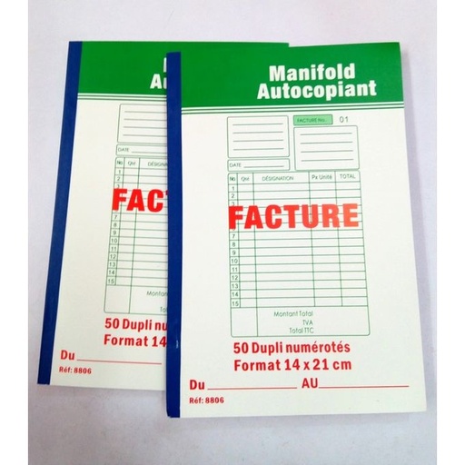 [STO:BON -00897] BON DE LIVRAISON AUTOCOPIANT 50 DUPLI A5 8810