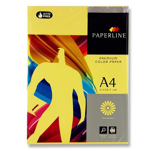 [STO:PAPI-07071] PAPIER A4 JAUNE PAPERLINE
