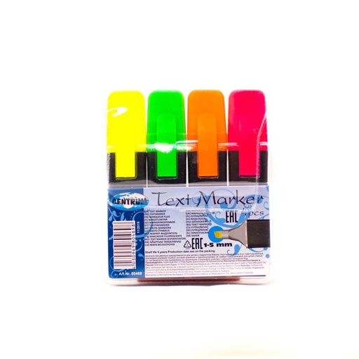 [STO:POCH-07473] POCHETTE DE 4 SURLIGNEUR CENTRUM