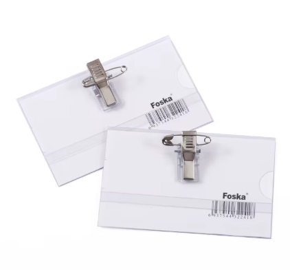 [STO:PORT-07584] PORTE BADGE A PINCE FOSKA  NB0300 90*57mm