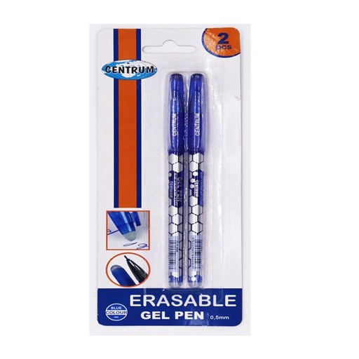 [STO:STYL-09121] STYLO GEL EFFAÇABLE POCHETTE DE 2 CENTRUM 0.5MM/A0214313